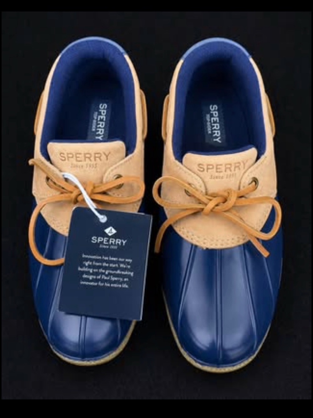 Sperry Blue & Tan Duck Shoes Sz 6.5 Waterproof